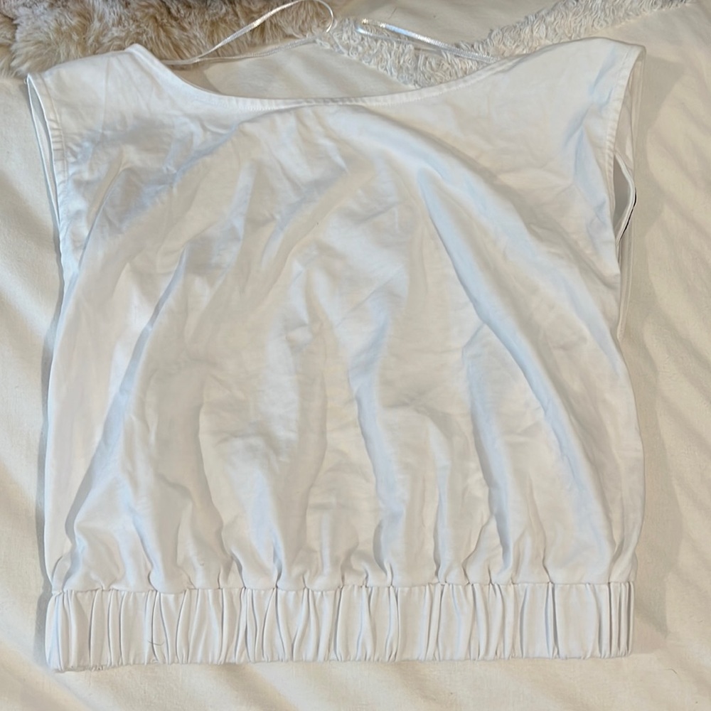 Zara open back shirt